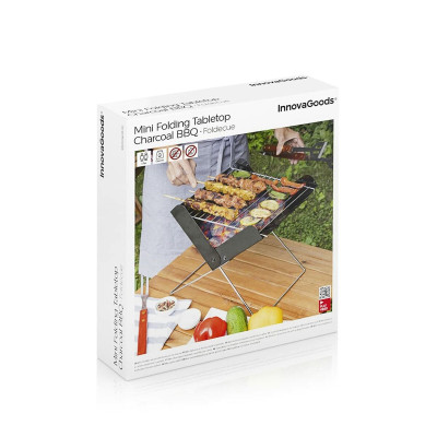 Mini Folding Portable Barbecue for Charcoal InnovaGoods Stainless stee
