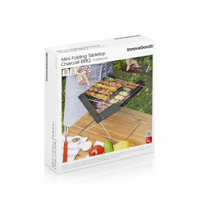 Mini Folding Portable Barbecue for Charcoal InnovaGoods Stainless stee