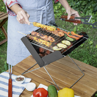 Mini Folding Portable Barbecue for Charcoal InnovaGoods Stainless stee