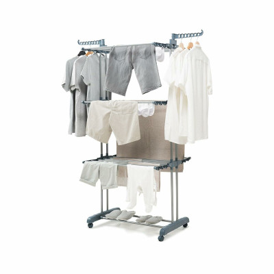 Folding Vertical Clothes Dryer with Wheels InnovaGoods 24 Bars (Refurb