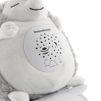 Hedgehog Soft Toy with White Noise and Nightlight Projector Spikey Inn