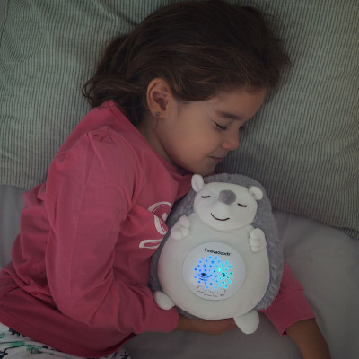 Hedgehog Soft Toy with White Noise and Nightlight Projector Spikey Inn
