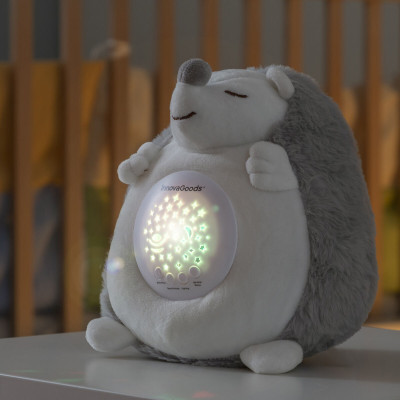 Hedgehog Soft Toy with White Noise and Nightlight Projector Spikey Inn
