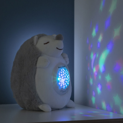 Hedgehog Soft Toy with White Noise and Nightlight Projector Spikey Inn