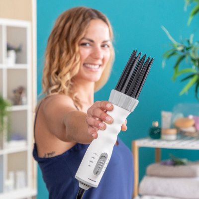 3-in-1 Drying, Styling and Curling Hairbrush Dryple InnovaGoods 550 W 3-in-1 Drying, Styling and Curling Hairbrush Dryple InnovaGoods 550 W