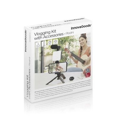 Vlogging Kit with Light, Microphone and Remote Control Plodni InnovaGo Vlogging Kit with Light, Microphone and Remote Control Plodni InnovaGo