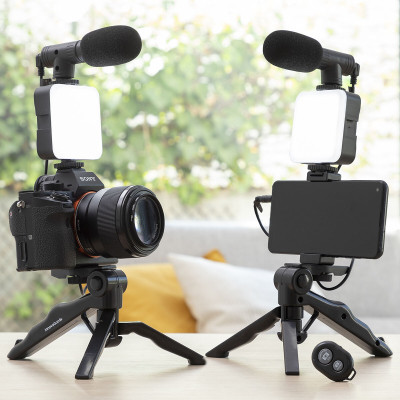 Vlogging Kit with Light, Microphone and Remote Control Plodni InnovaGo Vlogging Kit with Light, Microphone and Remote Control Plodni InnovaGo