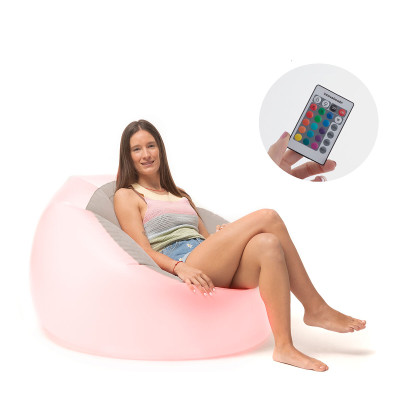 Inflatable Armchair with Multicoloured LED and Remote Control Chight I