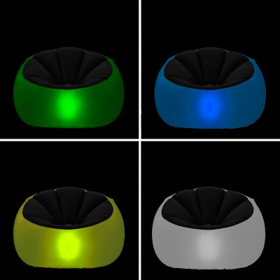 Inflatable Armchair with Multicoloured LED and Remote Control Chight I