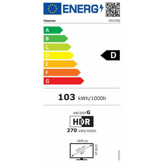 Smart TV Hisense 85U7NQ 4K Ultra HD LED 85"